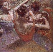 Edgar Degas Dancer triming dress oil painting on canvas